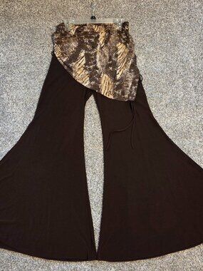 Nature Themed Long Flared Pants